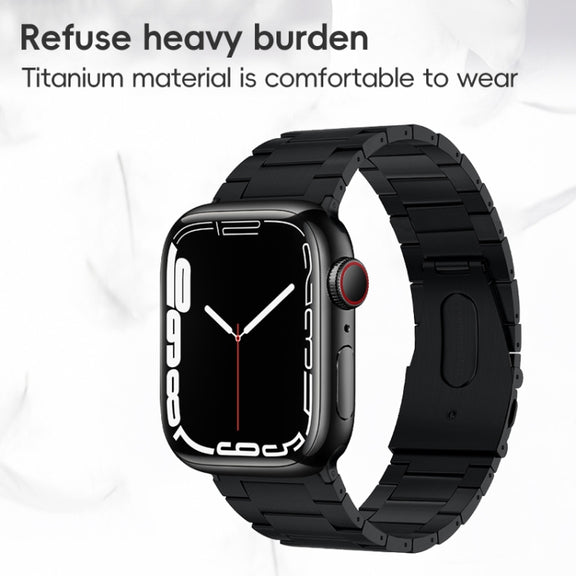 For Apple Watch Ultra 49mm PG63 Three-Bead Protrusion Titanium Metal Watch Band(Silver)