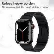 For Apple Watch Series 6 44mm PG63 Three-Bead Protrusion Titanium Metal Watch Band(Silver)