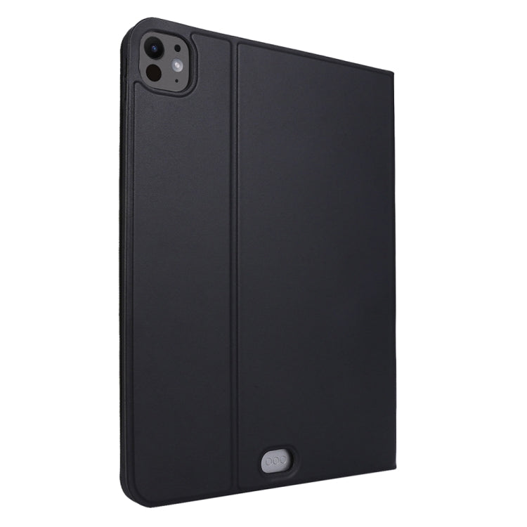 For iPad Pro 13 2024 Stretch Voltage Plain Leather Smart Tablet Case(Black)