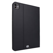 For iPad Pro 13 2024 Stretch Voltage Plain Leather Smart Tablet Case(Black)