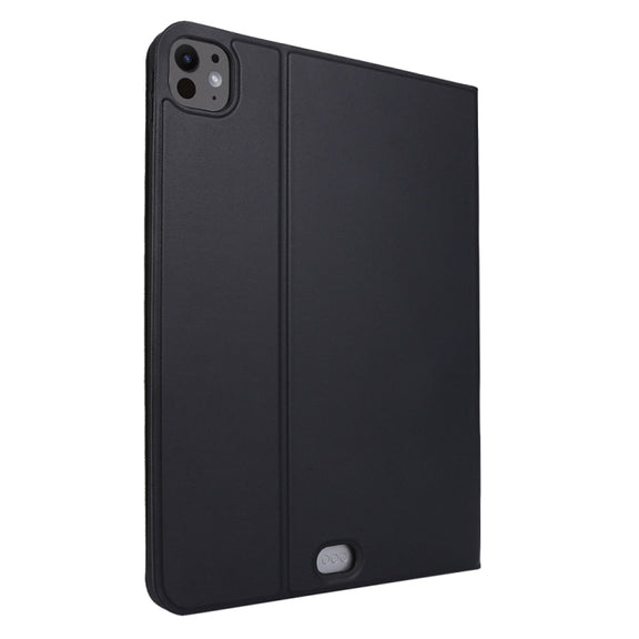 For iPad Pro 13 2024 Stretch Voltage Plain Leather Smart Tablet Case(Black)