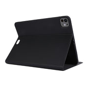 For iPad Pro 13 2024 Stretch Voltage Plain Leather Smart Tablet Case(Black)