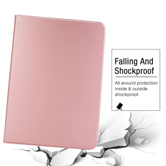 For iPad Pro 13 2024 Stretch Voltage Plain Leather Smart Tablet Case(Rose Gold)