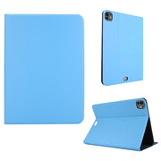 For iPad Pro 13 2024 Stretch Voltage Plain Leather Smart Tablet Case(Light Blue)