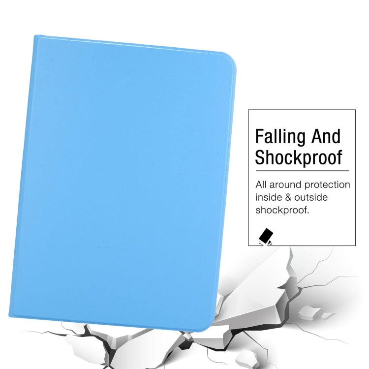 For iPad Pro 13 2024 Stretch Voltage Plain Leather Smart Tablet Case(Light Blue)