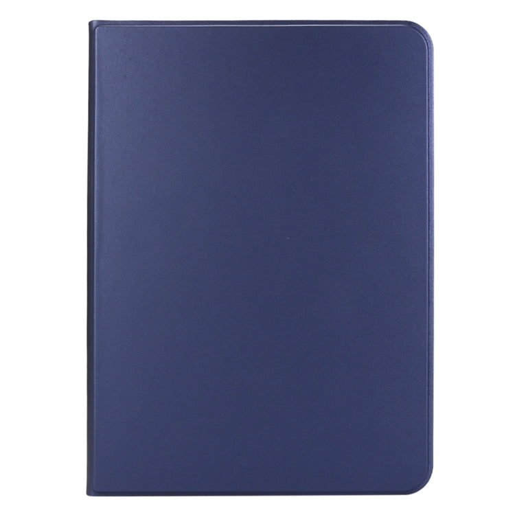 For iPad Pro 13 2024 Stretch Voltage Plain Leather Smart Tablet Case(Dark Blue)
