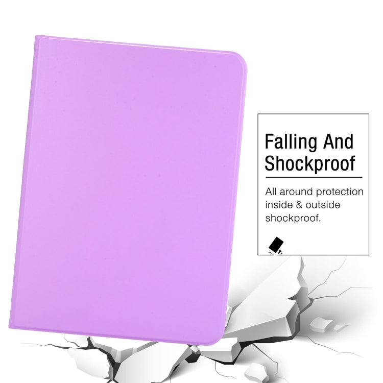 For iPad Pro 13 2024 Stretch Voltage Plain Leather Smart Tablet Case(Purple)