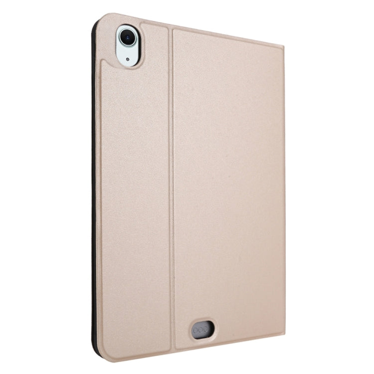 For iPad Air 13 2024 Stretch Voltage Plain Leather Smart Tablet Case(Gold)