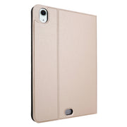 For iPad Air 13 2024 Stretch Voltage Plain Leather Smart Tablet Case(Gold)