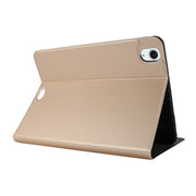 For iPad Air 13 2024 Stretch Voltage Plain Leather Smart Tablet Case(Gold)