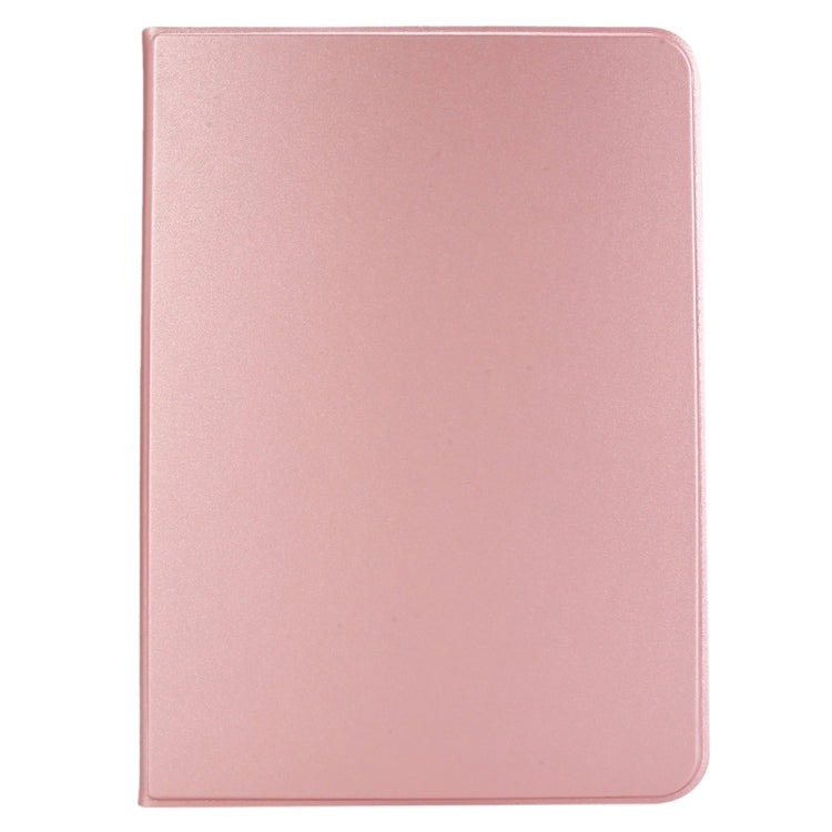 For iPad Air 13 2024 Stretch Voltage Plain Leather Smart Tablet Case(Rose Gold)