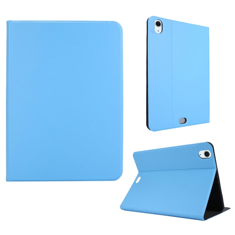 For iPad Air 11 2025 / 2024 Stretch Voltage Plain Leather Smart Tablet Case(Light Blue)