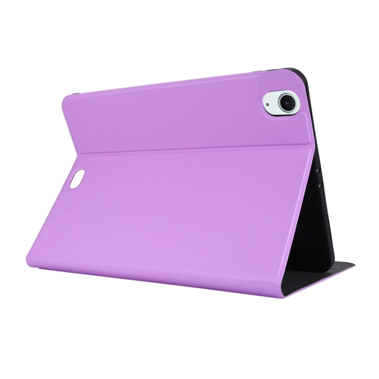 For iPad Air 11 2024 Stretch Voltage Plain Leather Smart Tablet Case(Purple)