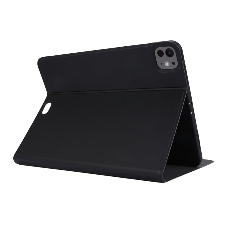 For iPad Pro 11 2024 Stretch Voltage Plain Leather Smart Tablet Case(Black)