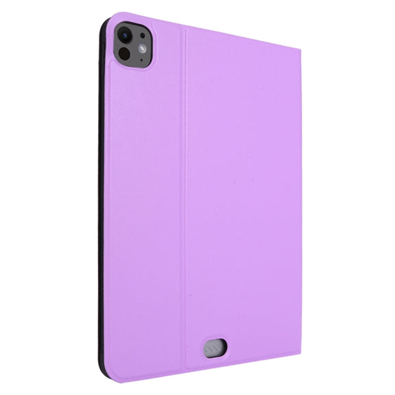 For iPad Pro 11 2024 Stretch Voltage Plain Leather Smart Tablet Case(Purple)