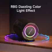 Zealot S61M RGB Rhythmic Light Karaoke Wireless Speaker, Style:Dual Mic(Black)