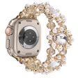 For Apple Watch Ultra 49mm Beaded Pearl Gemstone Bracelet Watch Band(Light Gold) - free shipping - PMC TechLife - Order now!