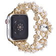 For Apple Watch 38mm Beaded Pearl Gemstone Bracelet Watch Band(Light Gold) - free shipping - PMC TechLife - Order now!