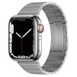 For Apple Watch SE 2022 44mm PG65 Single Bead Bamboo Joint Spring Bars Titanium Metal Watch Band(Silver) - free shipping - PMc TechLife - Order now!