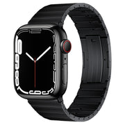For Apple Watch Series 2 42mm PG65 Single Bead Bamboo Joint Spring Bars Titanium Metal Watch Band(Black)
