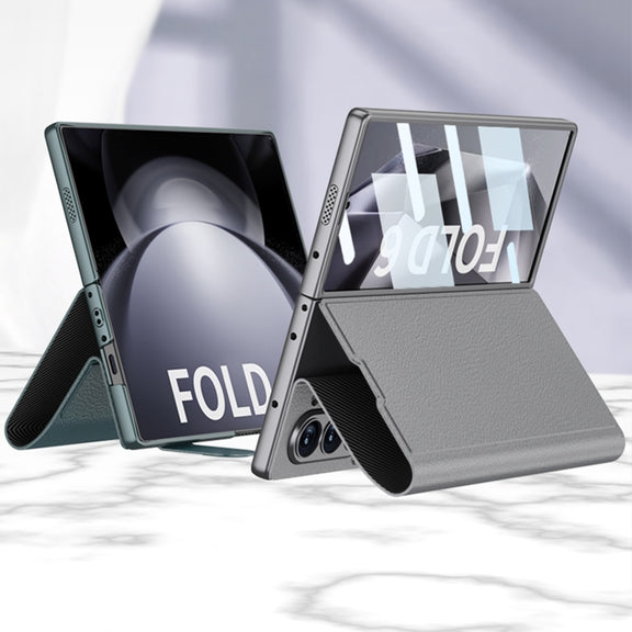 For Samsung Galaxy Z Fold6 GKK Integrated Flip Leather Phone Case(Grey)