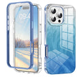 For iPhone 16 Pro Max IMD Gradient Feather PC Hybrid TPU Phone Case(Blue) - iPhone 16 Pro Max Cases by PMC Jewellery | Online Shopping South Africa | PMC Jewellery | Buy Now Pay Later Mobicred