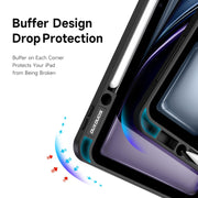 For iPad Air 13 2024 / 2025 DUX DUCIS Magi Series Smart Leather Tablet Case(Black)