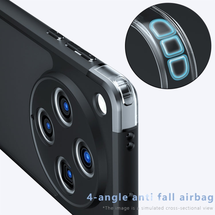 For OPPO Find X8 Pro Armor Precise Hole PC Hybrid TPU Phone Case(Frosted Black)