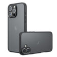 For iPhone 16 Pro Armor Precise Hole PC Hybrid TPU Phone Case(Frosted Black) - iPhone 16 Pro Cases by PMC TechLife | Online Shopping South Africa | PMC TechLife | Buy Now Pay Later Mobicred