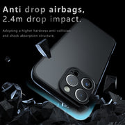 For iPhone 16 Pro Max Armor Precise Hole PC Hybrid TPU Phone Case(Frosted Black)