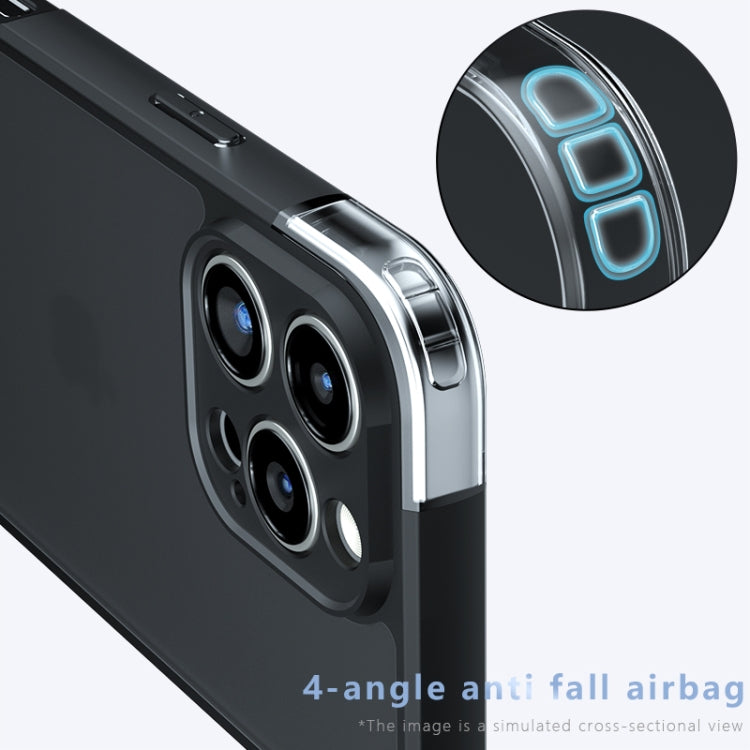 For iPhone 16 Pro Max Armor Precise Hole PC Hybrid TPU Phone Case(Frosted Black)
