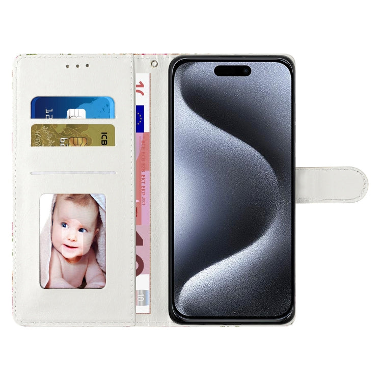 For iPhone 16 Pro Max 3D Pattern Leather Phone Case(3D Pink Blue Marble)