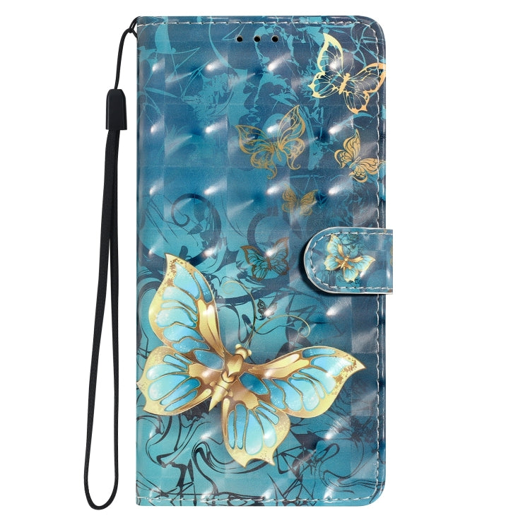 For Motorola Edge 2024 3D Pattern Leather Phone Case(3D Butterfly)