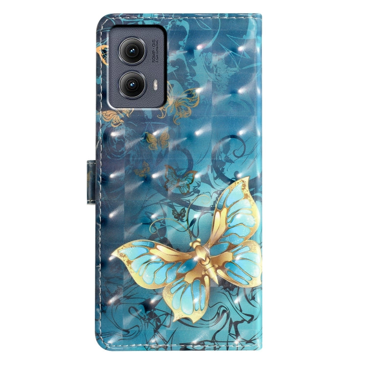For Motorola Edge 2024 3D Pattern Leather Phone Case(3D Butterfly)