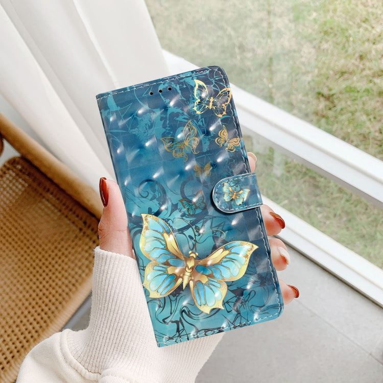 For Motorola Edge 2024 3D Pattern Leather Phone Case(3D Butterfly)