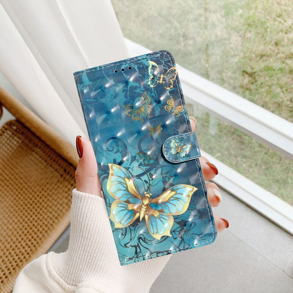 For Motorola Edge 2024 3D Pattern Leather Phone Case(3D Butterfly)