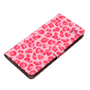 For Motorola Edge 2024 3D Pattern Leather Phone Case(Pink Leopard Print)