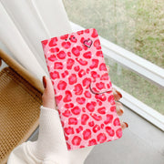 For Motorola Edge 2024 3D Pattern Leather Phone Case(Pink Leopard Print)
