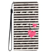For Motorola Edge 2024 3D Pattern Leather Phone Case(Striped Heart)