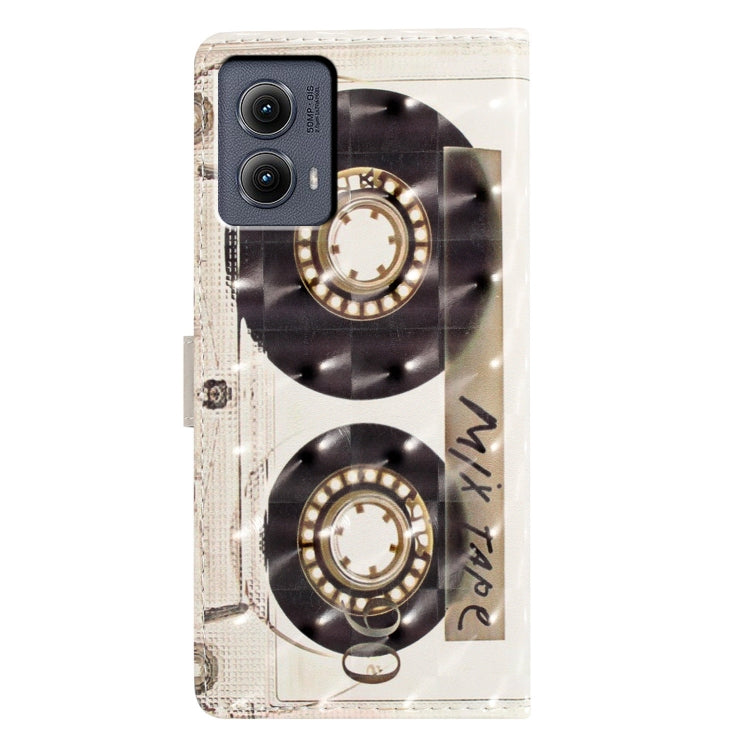 For Motorola Edge 2024 3D Pattern Leather Phone Case(Tape)