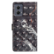 For Motorola Edge 2024 3D Pattern Leather Phone Case(Skull)
