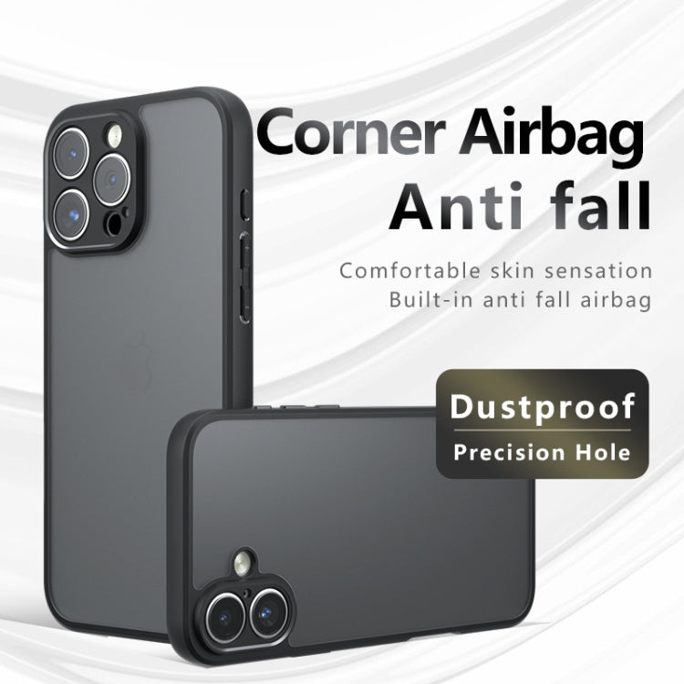 For iPhone 16 Pro Max Armor Precise Hole PC Hybrid TPU Phone Case(Transparent)