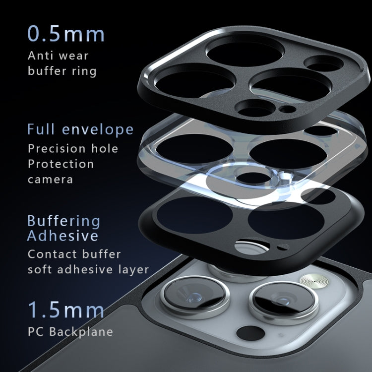 For iPhone 16 Pro Max Armor Precise Hole PC Hybrid TPU Phone Case(Transparent)