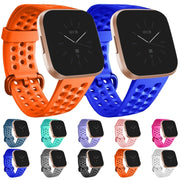 For Fitbit Versa 2 Breathable Silicone Watch Band, Size: Small(White)
