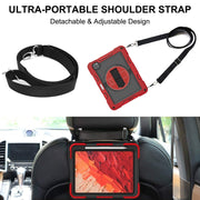 For iPad Pro 11 2024 360 Degree Rotation PC Contrast Silicone Tablet Case(Red + Black)