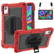 For Lenovo Tab M11 / Xiaoxin Pad 11 2024 360 Degree Rotation PC Contrast Silicone Tablet Case(Red + Black) - Lenovo by PMC Jewellery | Online Shopping South Africa | PMC Jewellery | Buy Now Pay Later Mobicred