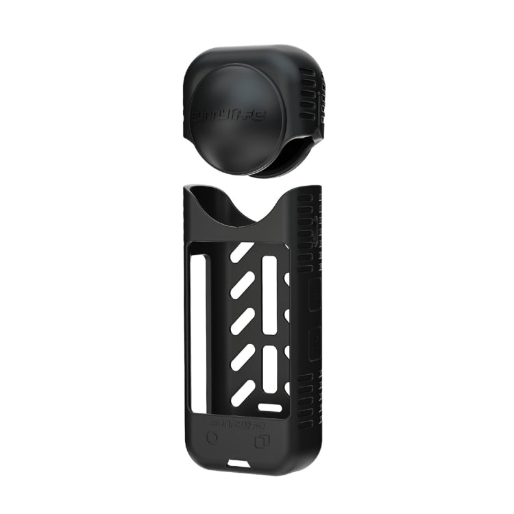 For Insta360 X4 / X5 Sunnylife Silicone Shockproof Case Lens Body Cover Kit(Black)