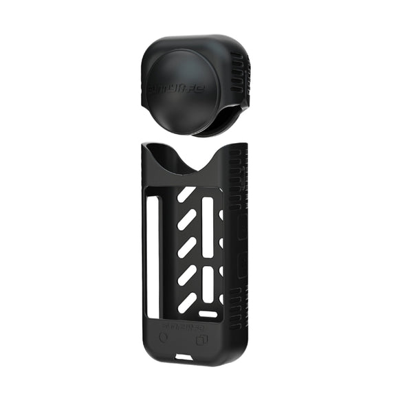 For Insta360 X4 / X5 Sunnylife Silicone Shockproof Case Lens Body Cover Kit(Black)