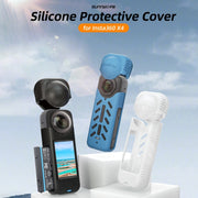 For Insta360 X4 / X5 Sunnylife Silicone Shockproof Case Lens Body Cover Kit(Black)
