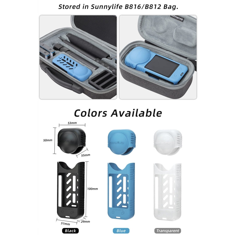 For Insta360 X4 / X5 Sunnylife Silicone Shockproof Case Lens Body Cover Kit(Black)